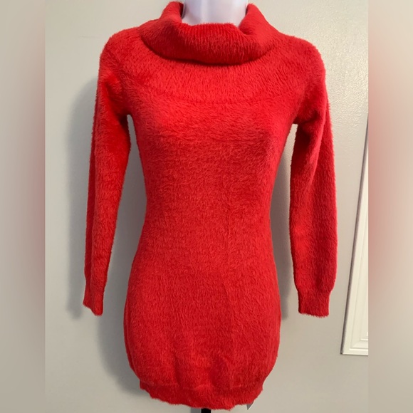 NWT Fairy Season Cozy Red Cowl Neck Tunic/ Dress - Picture 16 of 16